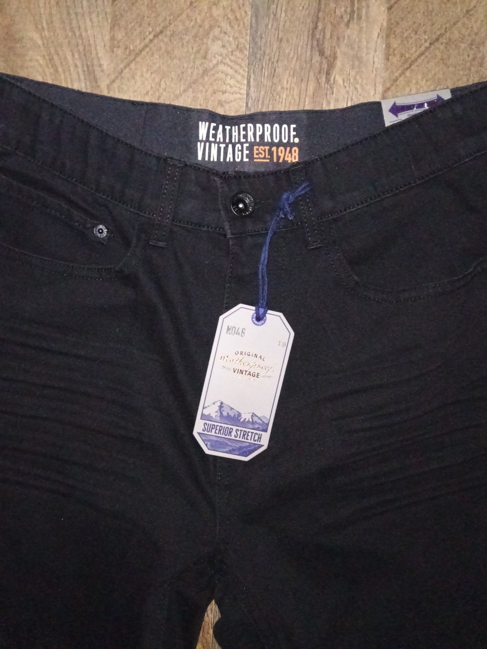 Weatherproof  Vintage Men's Black Stretch Slim Straight Jeans 32 - Picture 6 of 8